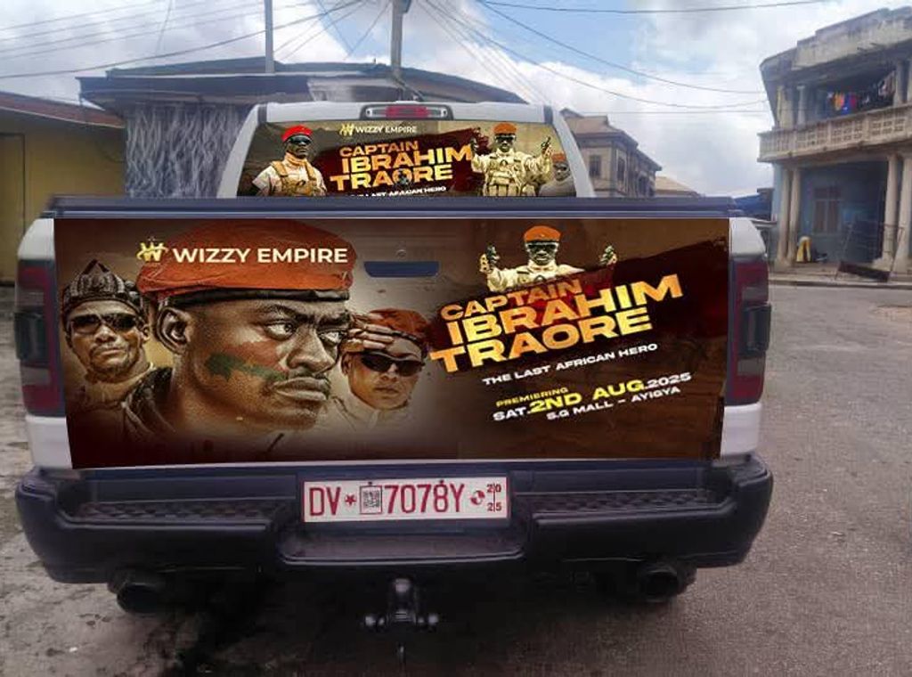 Lil Win unveils RAM 1500 TRX wrapped in Ibrahim Traoré movie posters ahead of August premiere