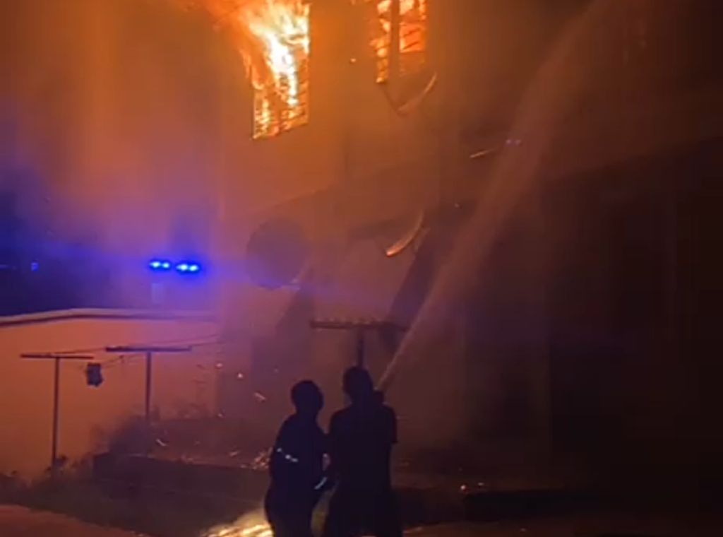 Fire erupts at Oyoko Methodist Senior High School, engulfing Teacher's Bungalow and Dormitory