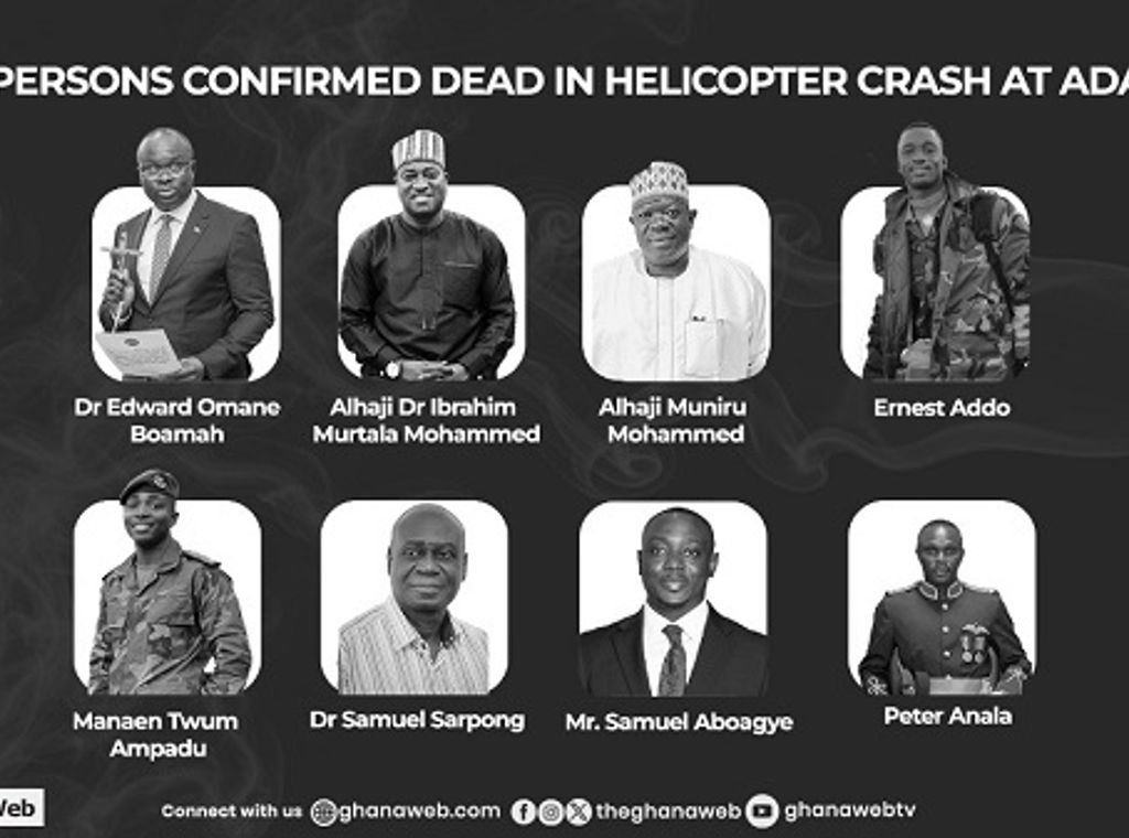 Ghana sends helicopter crash victims’ remains to South Africa for DNA identification