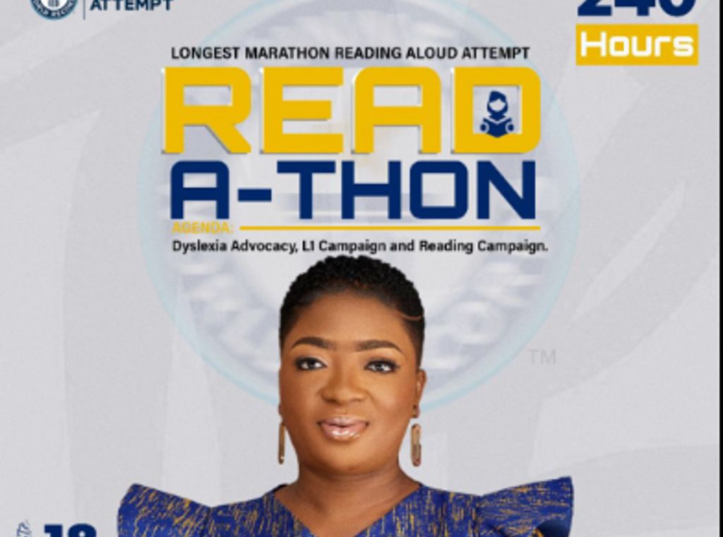 Ghanaian teacher attempts 240-hour GWR Read-A-Thon on August 18 at Children’s Library