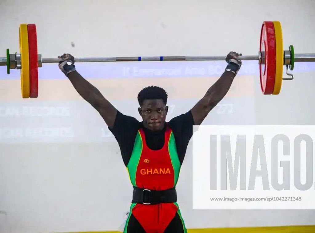 Ghanaian weightlifter triumphs with 3 Gold medals at African Junior and Youth Weightlifting championships