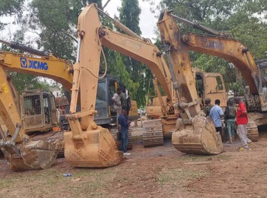 13 excavators confiscated from Juaboso forest reserve