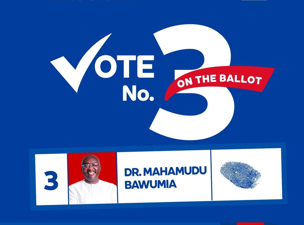 Dr Bawumia picks number 3 slot on NPP presidential primary ballot