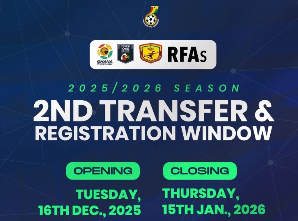 Ghana transfer window: mid-season deals to open 16 December