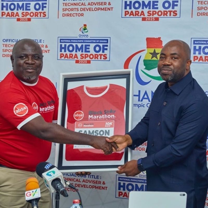 Absa Black Star Marathon team meet African Paralympic chief ahead of 26 July event