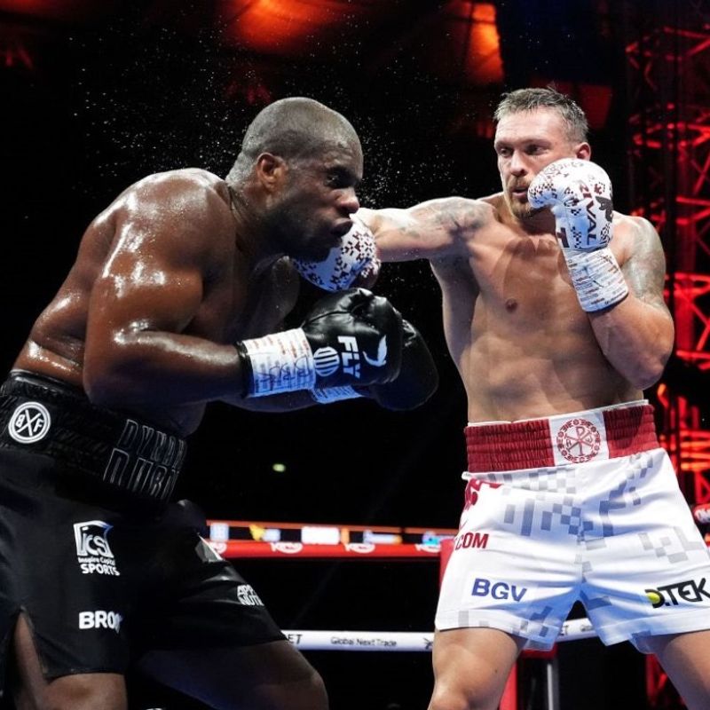 Oleksandr Usyk floors Daniel Dubois in stunning fifth-round KO