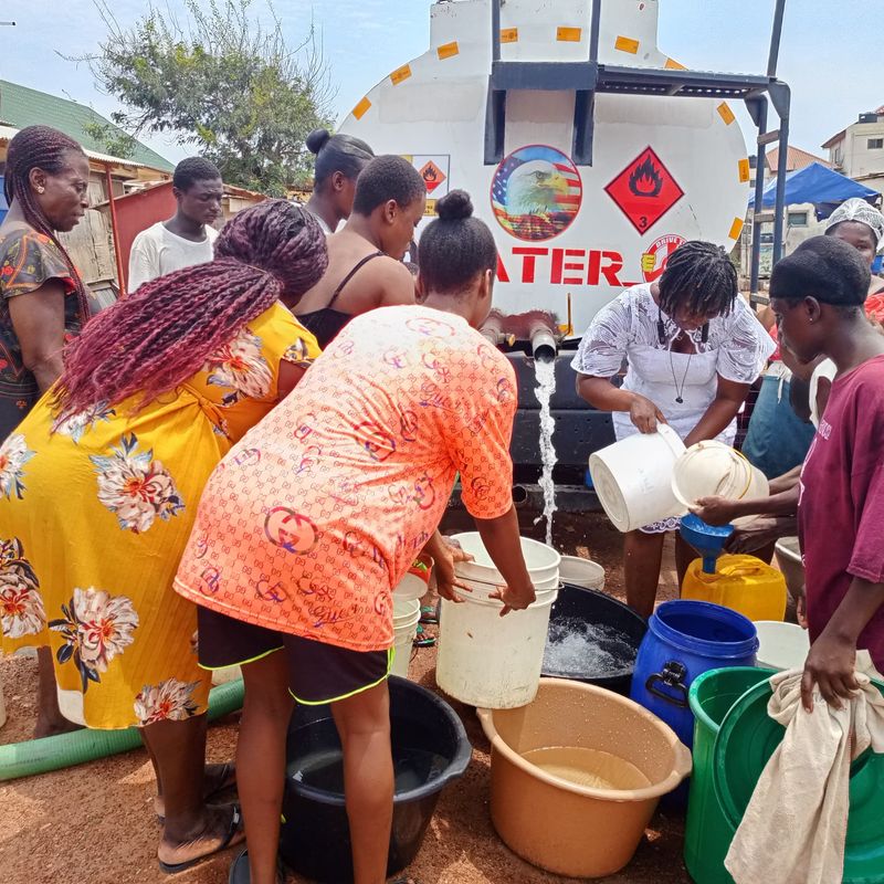 G/A: Tema West: Residents of Tema West rally for water supply support amid crisis