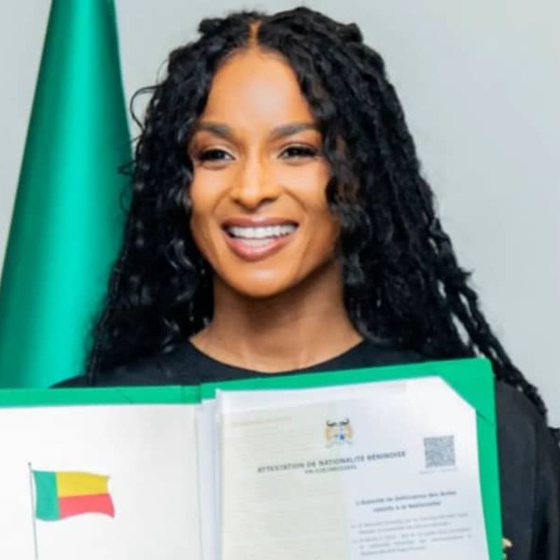 Ciara granted Beninese citizenship under new law honouring descendants of slaves