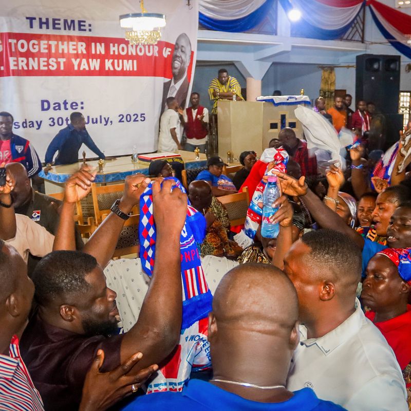 NPP Akwatia unveils new parliamentary candidate; Moses Abor, other party bigwigs attend