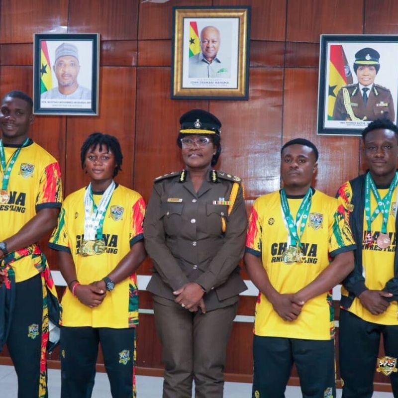 Ghana's top security forces celebrate armwrestling champions
