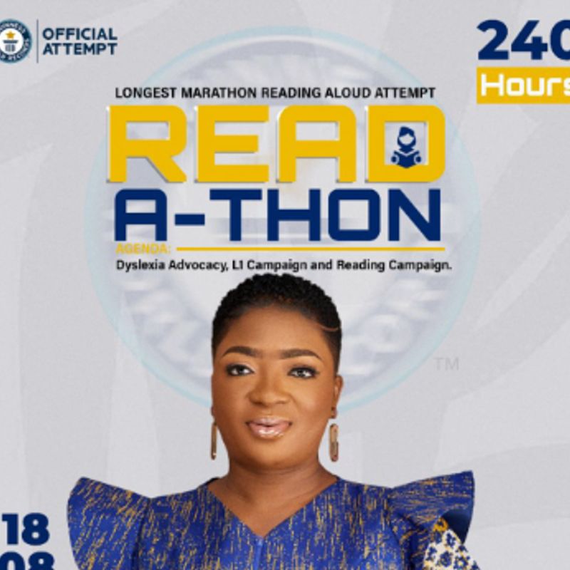 Ghanaian teacher attempts 240-hour GWR Read-A-Thon on August 18 at Children’s Library