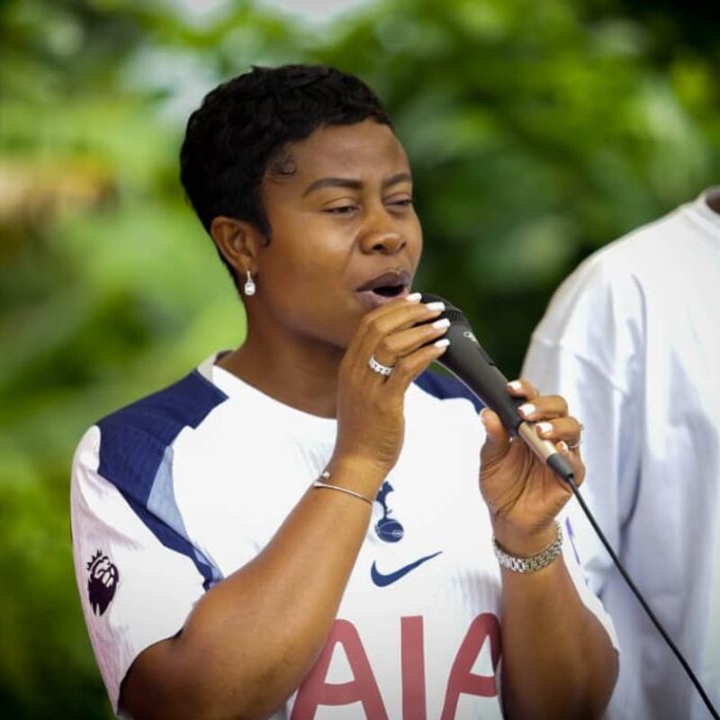 Lawrencia Dziwornu congratulates Ghana's team at WAC