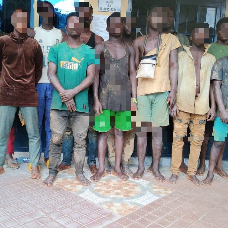 12 individuals remanded for illegal mining activities in Western Region