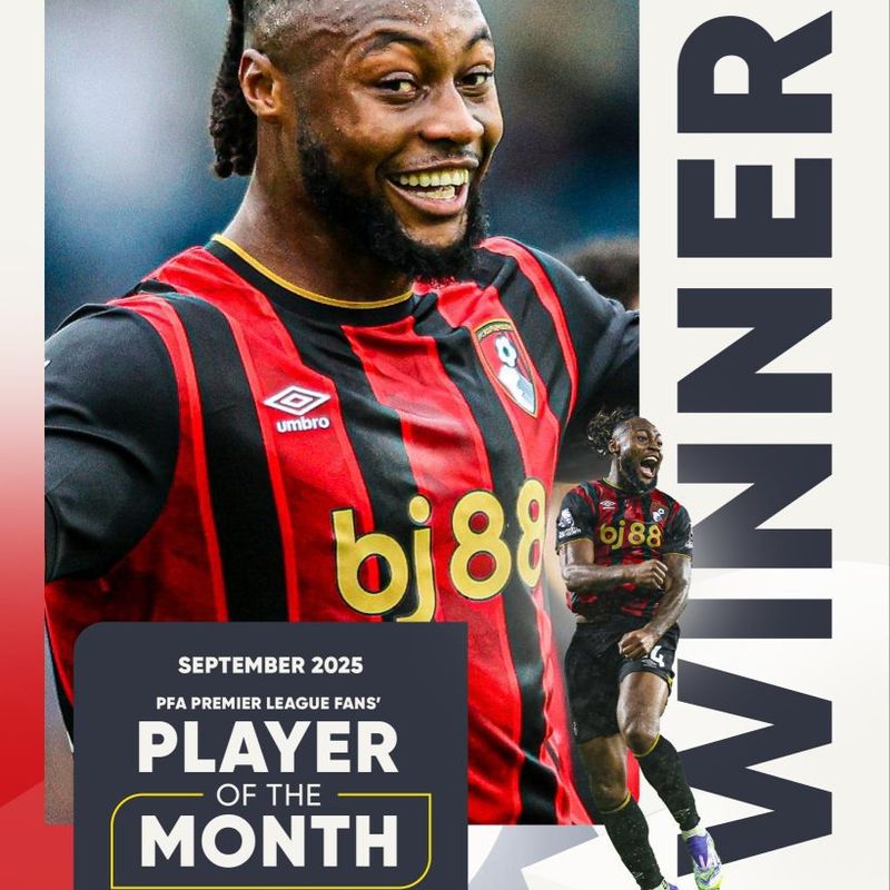 Ghana star Antoine Semenyo crowned PFA Fans’ Player of the Month