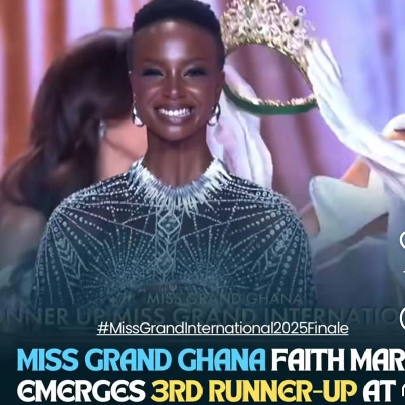 Ghana’s Maria Faith Porter shines as 3rd runner-up at Miss Grand International 2025