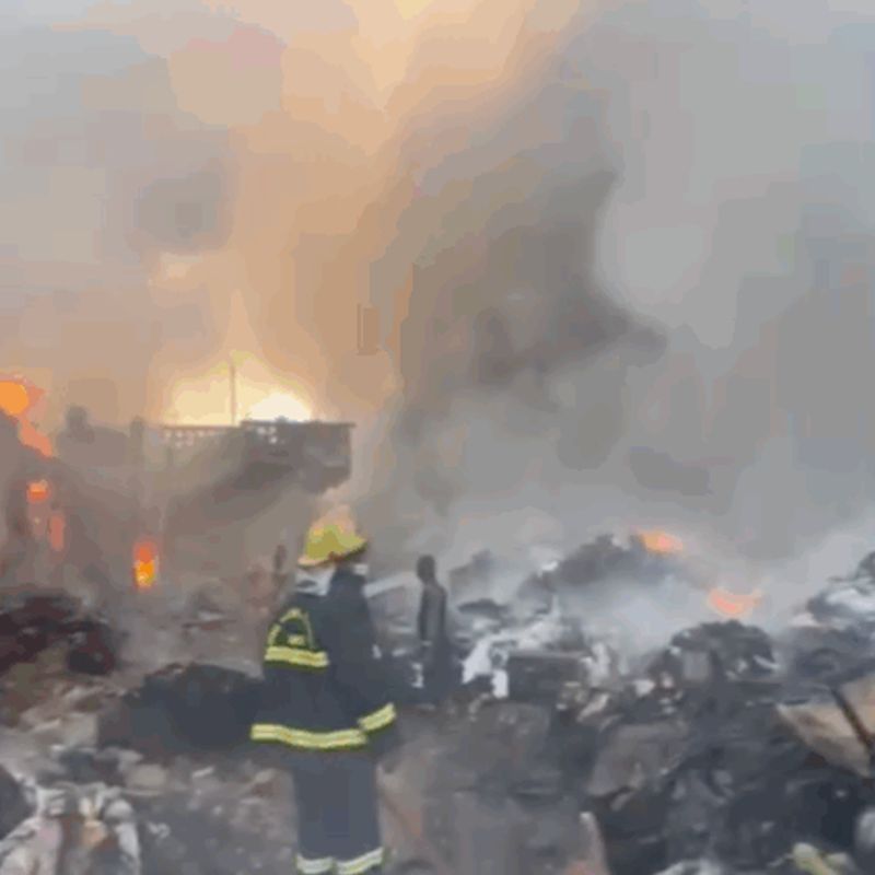 Fire guts shops at Kantamanto’s Tazani lane 