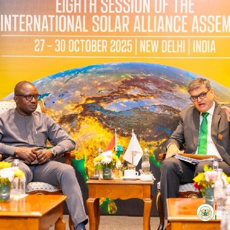 Energy minister holds bilateral talks with ISA to deepen Ghana’s renewable energy cooperation