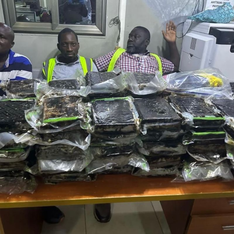 NACOC seizes 73 slabs of suspected cocaine at Swiss Port, our arrested