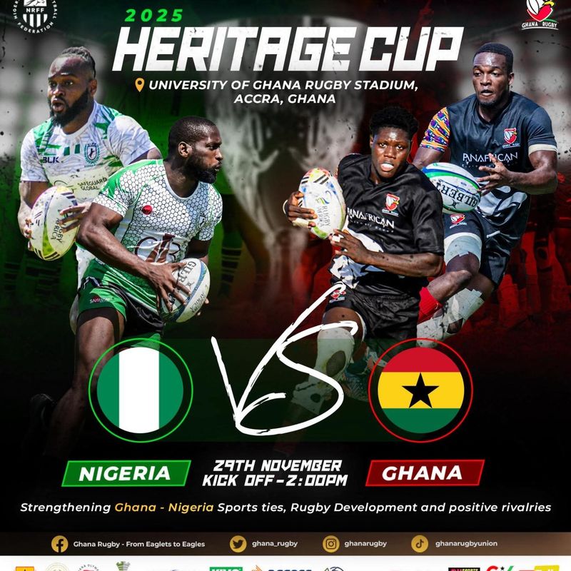 Ghana's Eagles face Nigeria's Stallions in the 2025 Heritage Rugby Cup