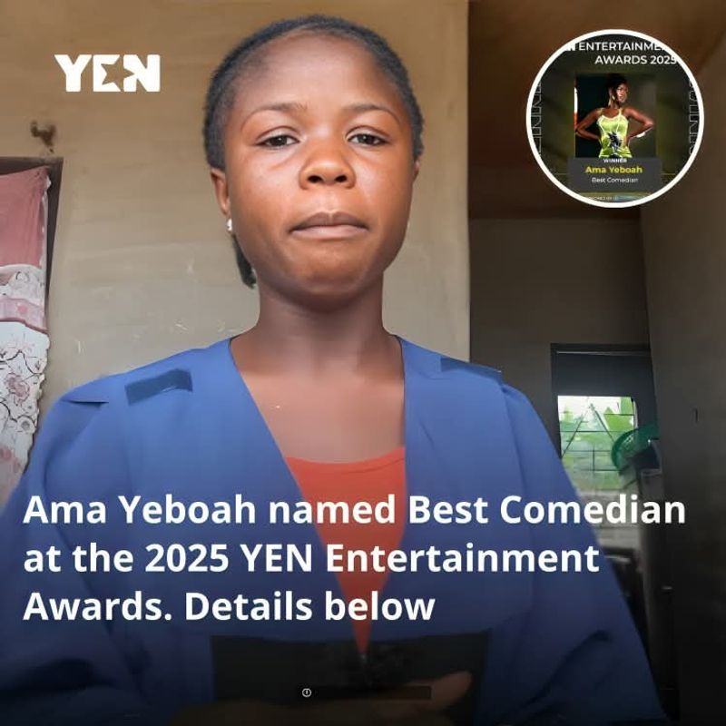 Ama Yeboah crowned best comedian at 2025 YEN Entertainment Awards