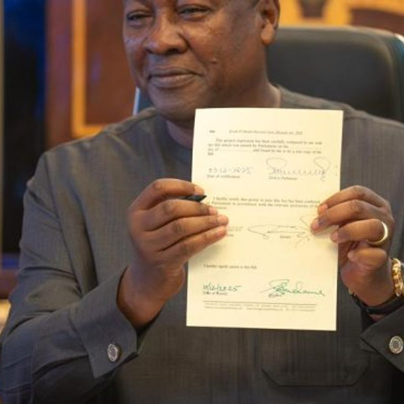 Mahama signs law to scrap COVID-19 Health Recovery Levy effective 2026