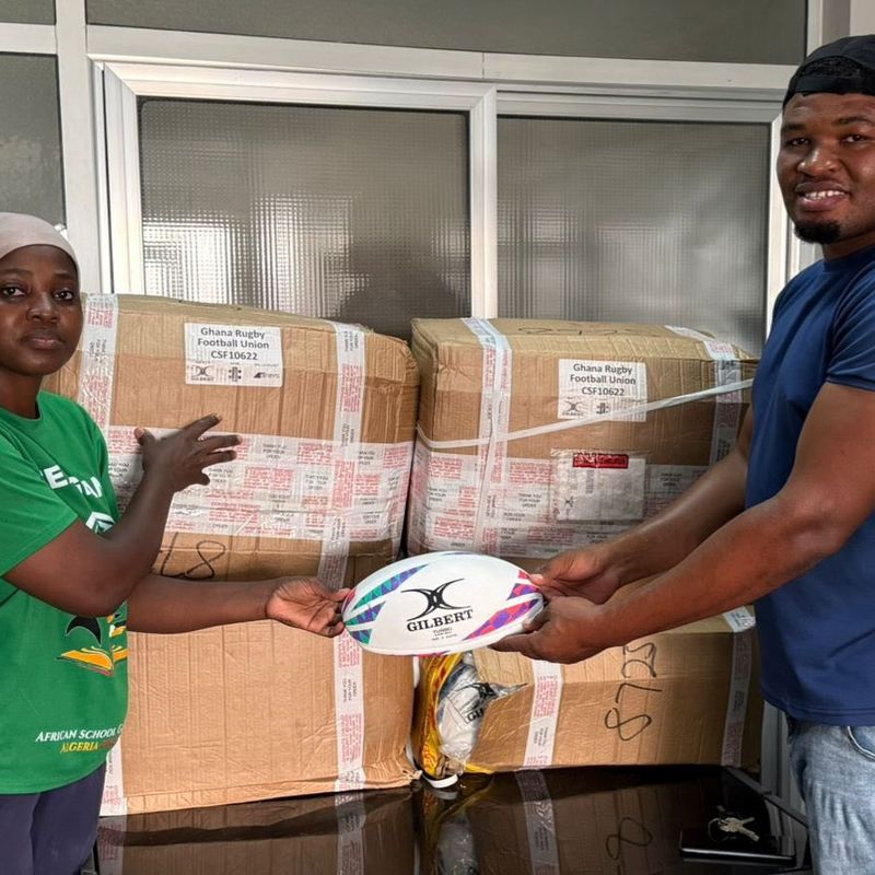 World Rugby and Gilbert donate 200 rugby balls to Ghana Rugby Football Union