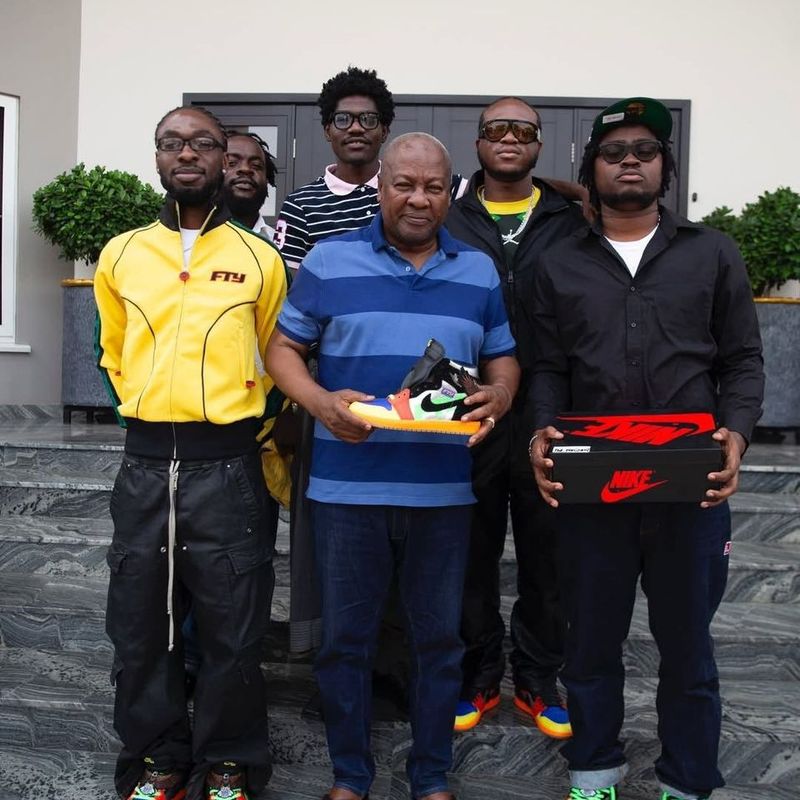 President Mahama presented with Ltd-Edition FTY x Nike Air Jordan Sneaker