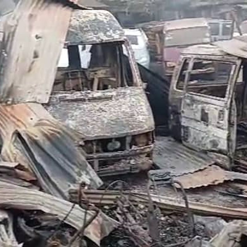 Over 50 cars and more than 10 shops destroyed by fire in Kwadaso Nsuom area