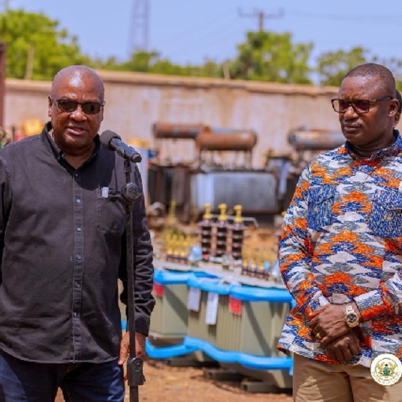 Mahama, Energy Minister inspects deployment of transformers in Northern Ghana