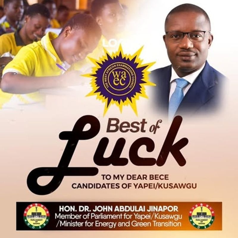 Energy Minister encourages BECE candidates to stay focused and confident