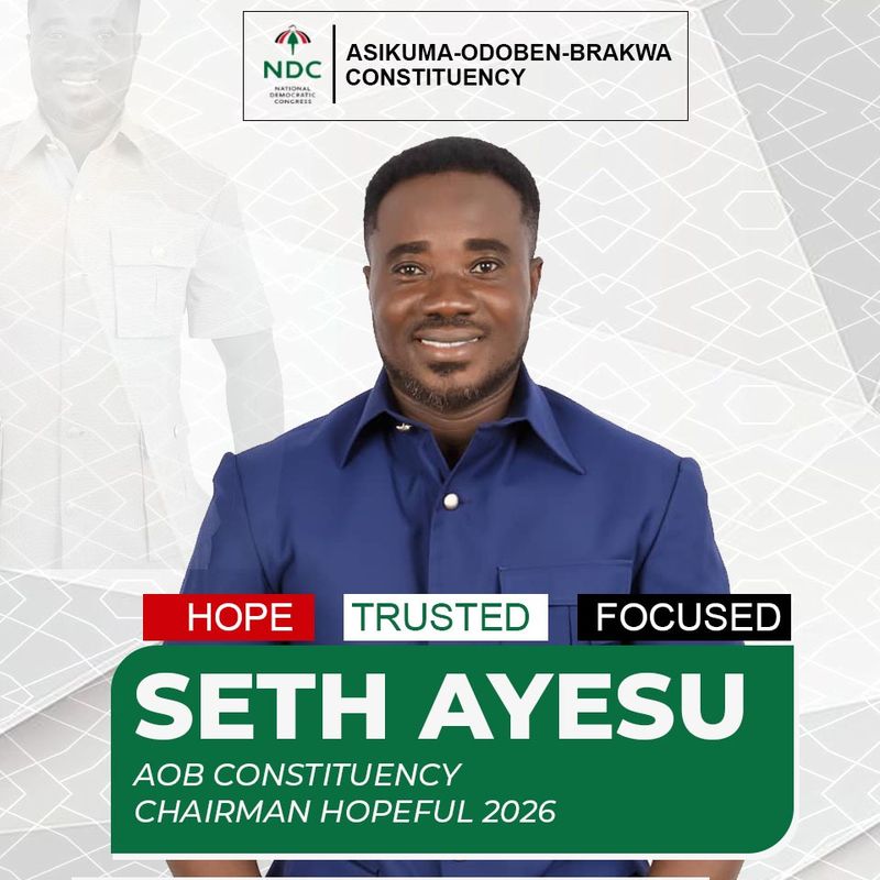 AOB Will Work Again: Seth Ayesu takes lead as next NDC Chairman for Asikuma-Odoben-Brakwa