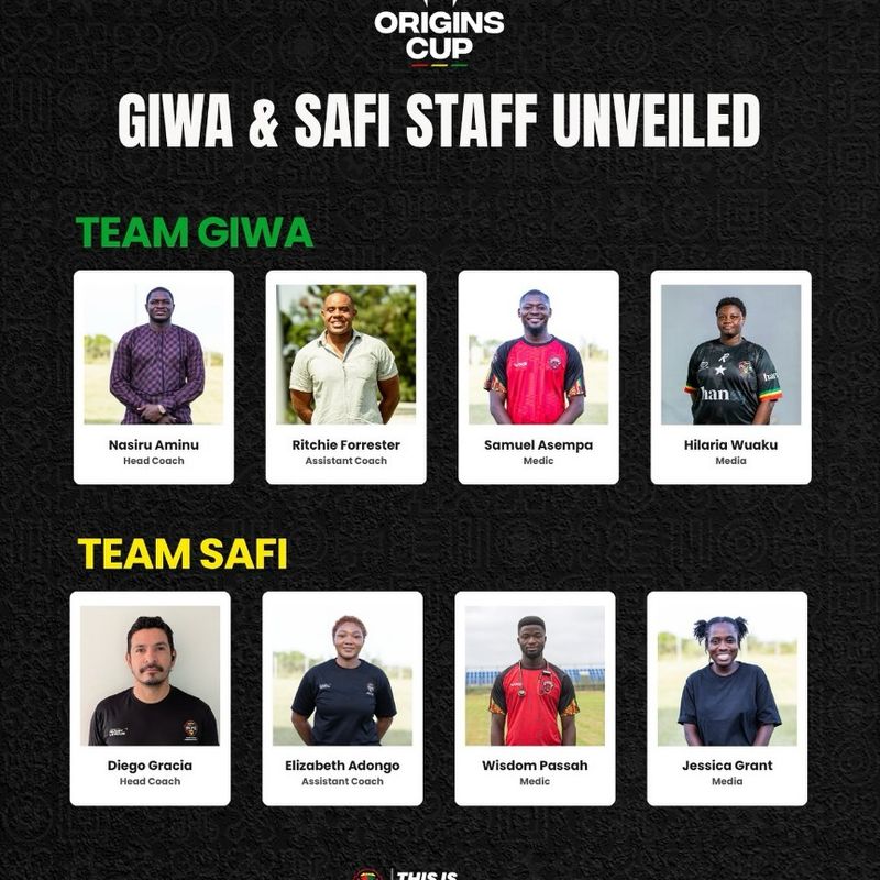 Rugby League Federation Ghana unveils coaching teams for 2025 Origins Cup